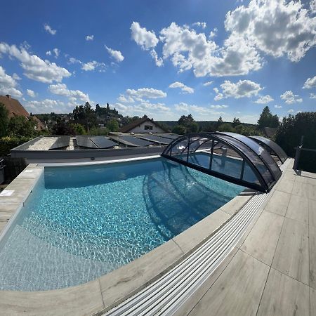 בראונפלס Ferienwohnung Schlossblick - 4 Sterne Sauna Pool Whirlpool Exklusiv מראה חיצוני תמונה